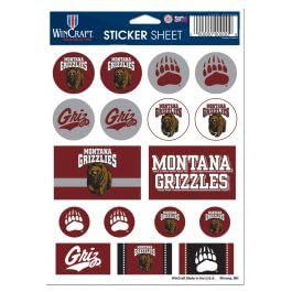 Wincraft NCAA University of Montana Vinyl Sticker Sheet, 5"" x 7""